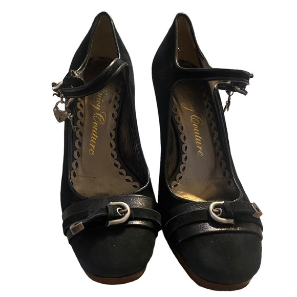 Juicy Couture platform leather shoes size 8 black - Picture 3 of 11